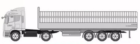 一拖三13米貨車核載圖